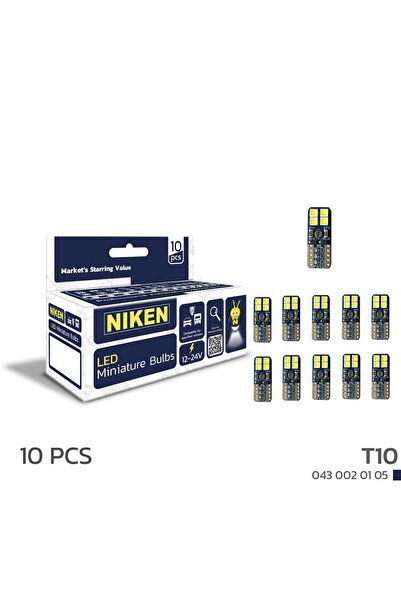 Niken T10 Park Ledi Led Ampul 8 Ledli Canbus 10'Lu