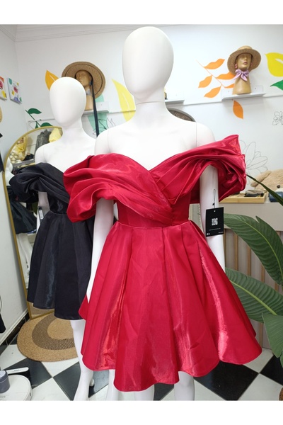 Butik Kırmızı Abiye Elbise