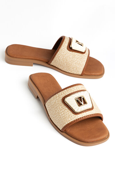 YUUN Versa Buckle Strap Textured Wool Women's Slippers