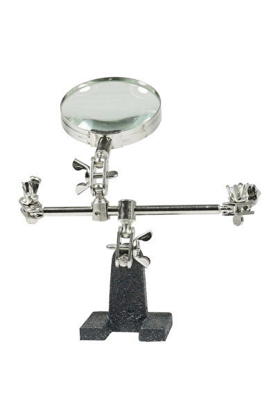 OEM Soldering stand with magnifying glass and crocodile clips, 360 rotation