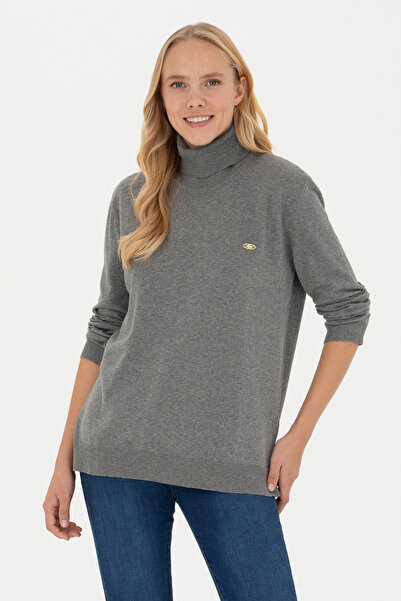 U.S. Polo Assn. سترة نسائية أساسية باللون الرمادي الميلانج 50251997-VR086