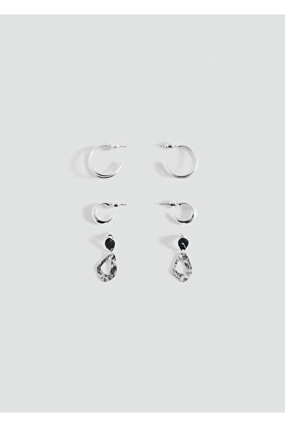 Mango Teen 3'lü kombine küpe seti