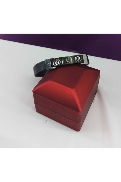 Simge Gümüş Rubber Steel Bracelet