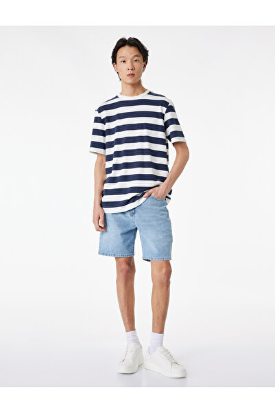 Koton Άνετο βαμβακερό τζιν σορτς βερμούδας