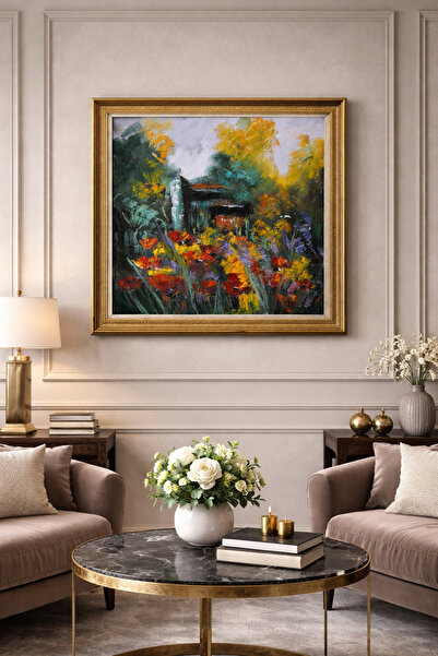 ELA SANAT EVİ ORJİNAL YAĞLI BOYA GELİNCİK TABLO