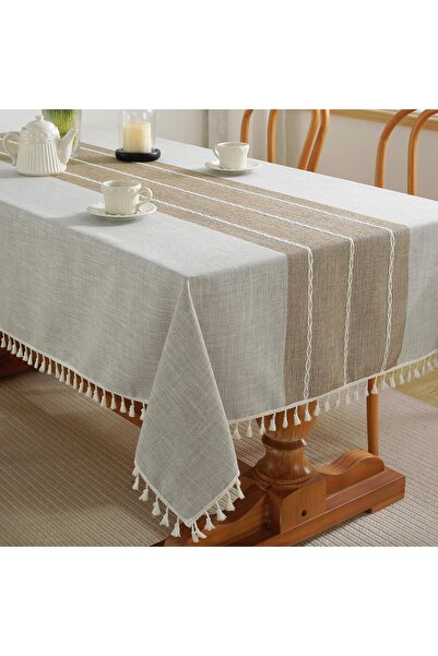 JZS Alsoo Table Cloth Rectangle Table Rustic Waterproof Tablecloth Cotton Lin...