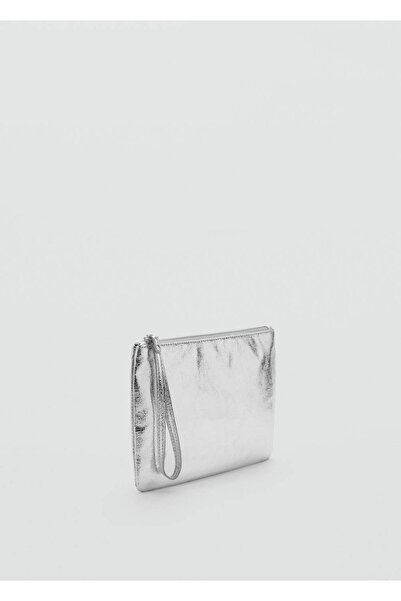 Mango Teen Metalik clutch çanta