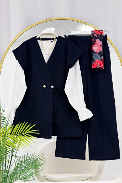 VOLT CLOTHİNG ΣΕΤ ΓΙΛΕΚΟΥ ΜΕ ΔΕΣΜΕΥΣΕΙΣ ΣΤΟ ΛΟΧΟ ΤΗΣ ΠΛΑΪΝΗΣ ΠΡΟΣΟΨΗΣ