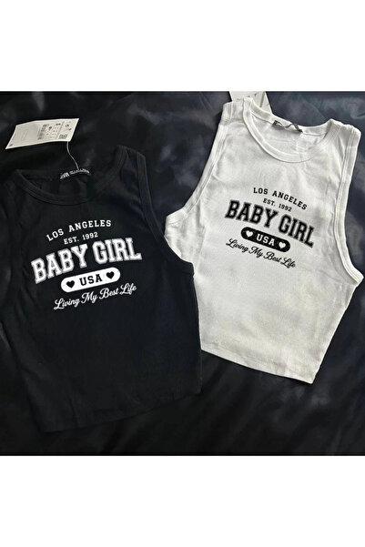 Gofeel Baby Girl Usa Printed Sleeveless Crop Top