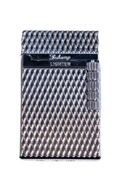 Black Martin Soft Flame Desenli Gümüş Metal Çakmak - TR9278