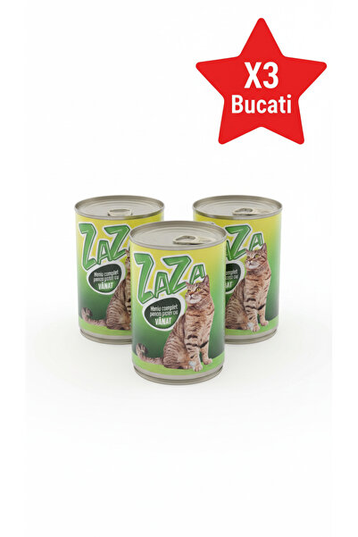 Zaza Κονσέρβες για ενήλικες γάτες με κρέας άγριων ζώων 415 γρ. - 3 τεμάχια