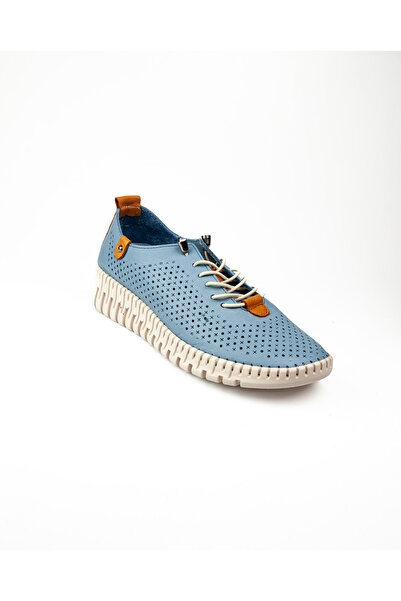 NOBLE 500 Blue Leather Pantofi casual pentru femei