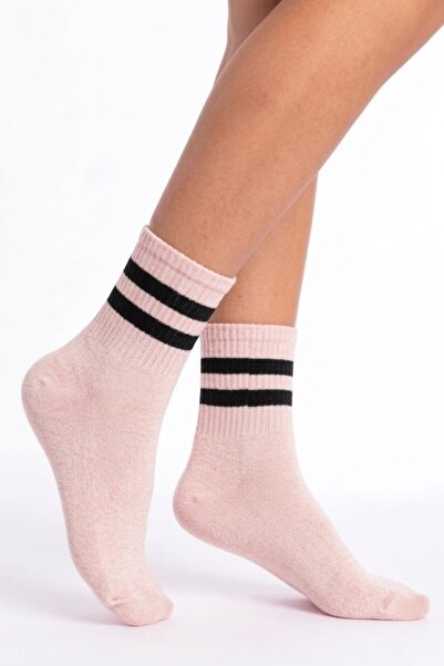 Esinti Γυναικείες κάλτσες σε ροζ χρώμα με ρίγες Unisex Κάλτσες για εφήβους κο...