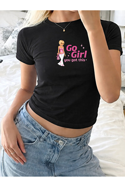 Gofeel Harajuku Go Girl majica sa crnim pojasom i printom za dečake