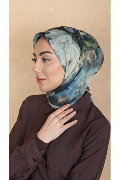 locella Soft Pamuk Eşarp Petrol