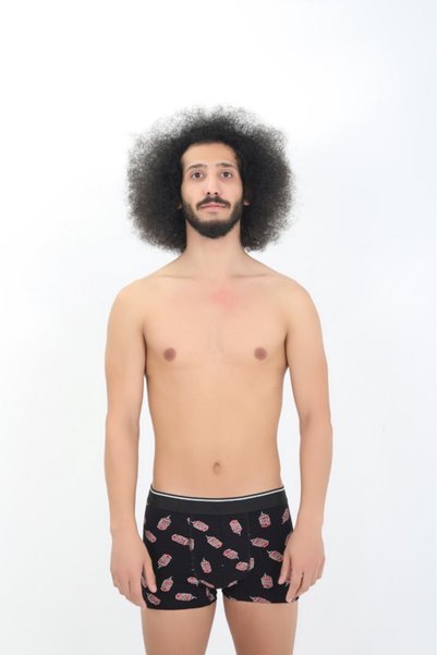 CENNETOĞLU Trendybee Men's Lycra Cotton Boxers with Special Hygienic Packaging 5-Pack Patterned