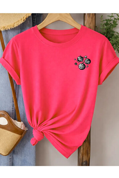 Pink Sky Premium Oversize T-Shirt 100% Βαμβάκι Unisex Άνετη Εφαρμογή Τάση Νέα...