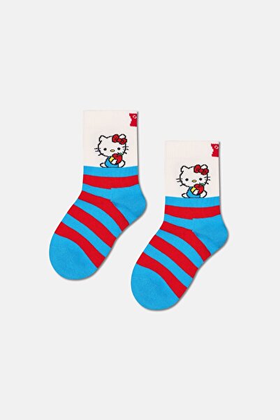 Happy Socks - جوارب هالو كيتي المخططة للأطفال