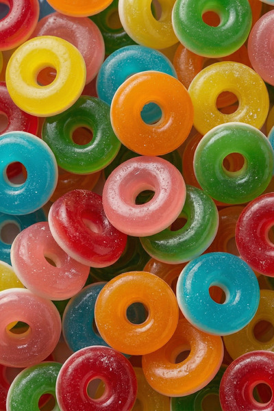 SWEETO Jelly Oily Rings Renkli Halka Şekilli Gummy Şeker 1000g (1 KG) Avantaj...