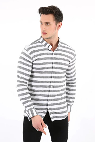 MORADO SE SIENTE PERFECTO Men's Casual Striped Full Stretch Fabric Shirt