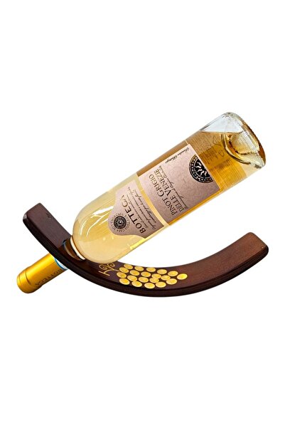 velve Suport decorativ elegant din lemn pentru sticla, cu vin 750 ml