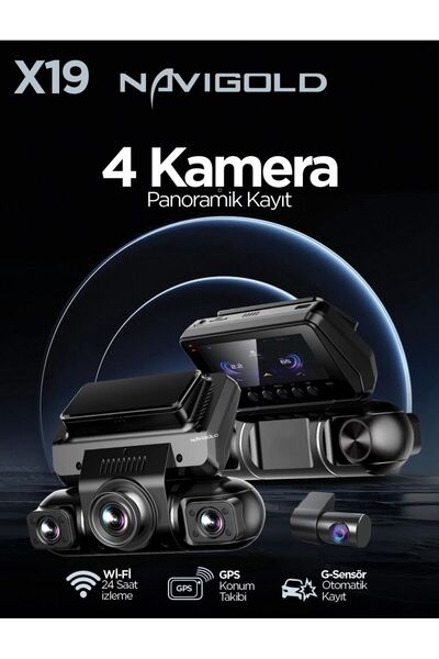 Navigold X19 PRO YOL KAYIT KAMERASI (4 KAMERALI)