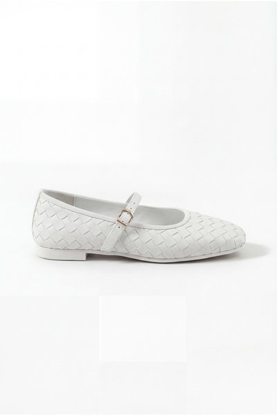 Bufu Petek Women's Summer Comfortable Daily Straw Pattern Ballerinas