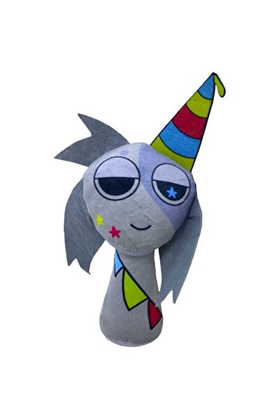 Sprunki Λούτρινο παιχνίδι, Γκρι, 25 εκ., Μινιμαλιστικό σχέδιο