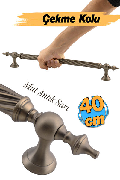 Badem10 Στριφτή λαβή 1 τεμαχίου (Αντικέ κίτρινο 40 εκ.) Χειρολαβή πόρτας από ...