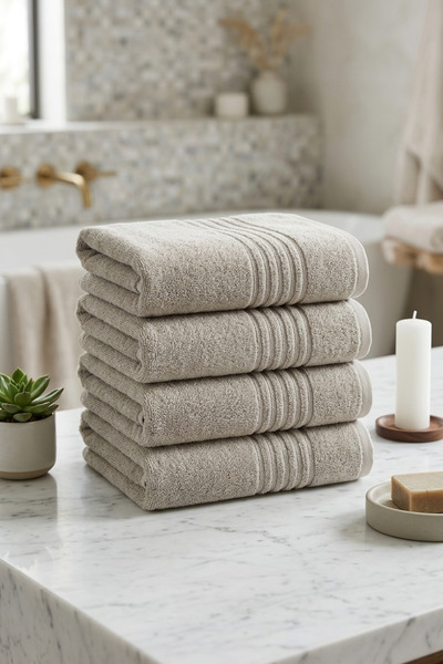 VAROL 4 Pieces Kronos Series Hotel Hand Face Towel 50X90 300Gr