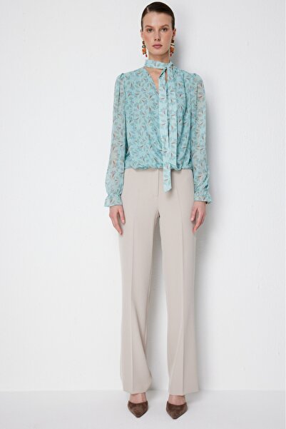 Ekol Yüksel Bel Straight Cut Trousers 1126