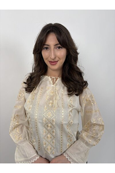 OEM Traditional Women's Blouse TM2237 - Beige