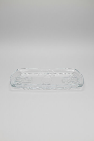 İpek Porselen Glass Rectangular Presentation Plate 18X33 cm – Stylish Serving...