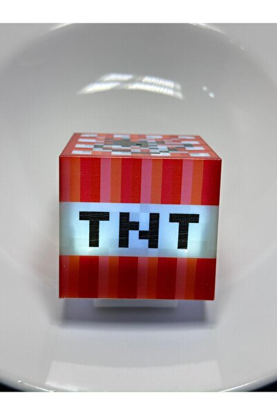 anahtarlık evreni Minecraft T-N-T Blok Figürü Kablolu Şarj Edilebilir Led Lam...