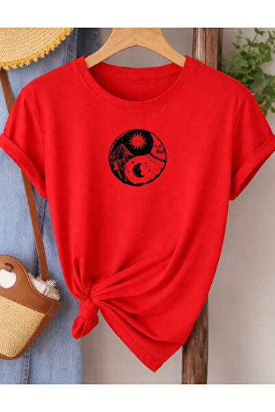 Pink Sky Premium Oversize T-Shirt 100% Βαμβάκι Unisex Άνετη Εφαρμογή Τάση Νέα...