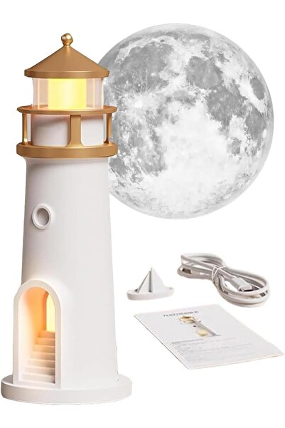 Generic Moon Lamp Projector Night Light LED Galaxy Lighthouse Rechargeable Lamp