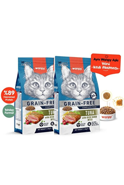 Wanpy Tahılsız Ton Balıklı Yetişkin Kedi Maması 1,5Kg X 2 Adet