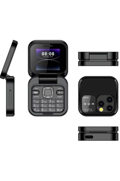 SimpluAcasa Μίνι Αναδιπλούμενο Τηλέφωνο, Διπλή SIM, Ραδιόφωνο FM και Πληκτρολ...