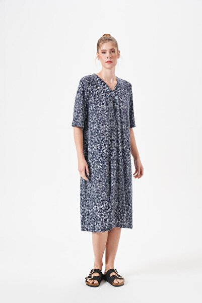 PJS Γυναικείο φόρεμα σε μπλε ναυτικό χρώμα 29142