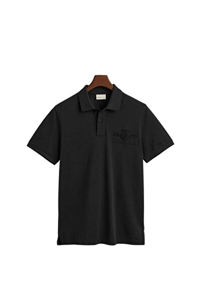 Gant Erkek Siyah Regular Fit Logolu Polo Tshırt 2062025.5