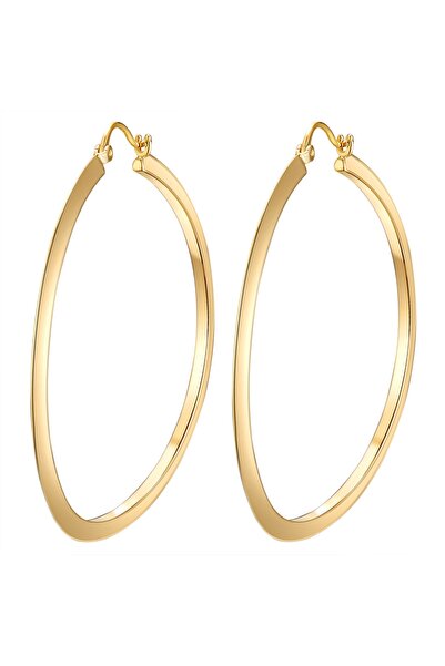 Lulu & Jane Modeschmuckohrcreolen Creolen gelbgold