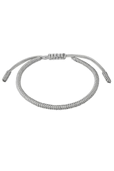 True Rebels Textilarmband Armband Textil grau