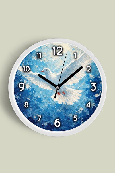 JHAAR Ρολόι τοίχου με σχέδιο ελαιογραφίας – Καλλιτεχνικό, αφηρημένο, μποέμ κα...