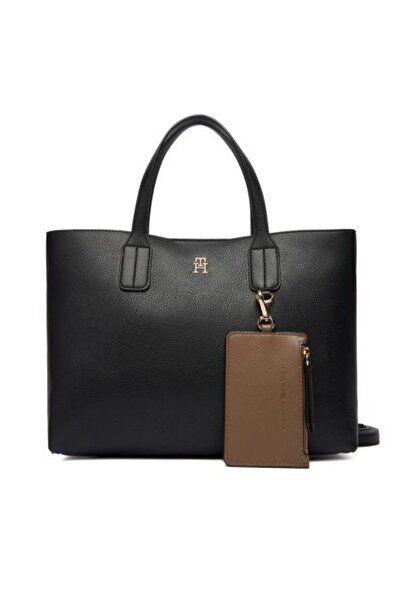 Tommy Hilfiger ICON MINI SİYAH KADIN TOTE ÇANTA