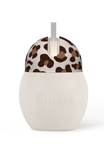 Elhee Sızdırmaz Alıştırma Bardağı Bej Leopar 240 ml