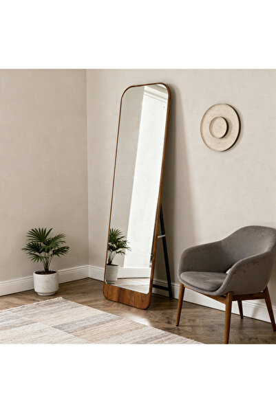 Ebticar Mirror with Brown Wooden Frame – A Warm Touch to Complete Your Décor ...