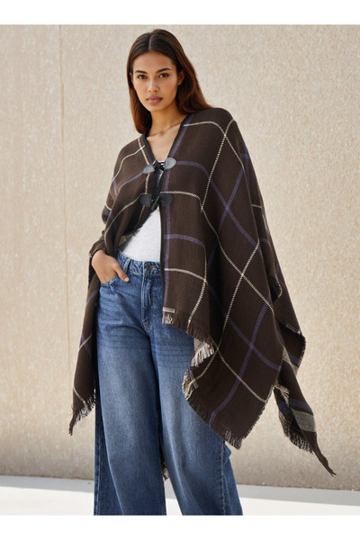 2Xtremz Long Acrylic Asymmetric Reversible Poncho