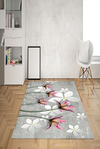 Yürük Home Softtec Yumuşak Dokulu Dijital Baskılı YRK113 Modeli Lastikli Halı...