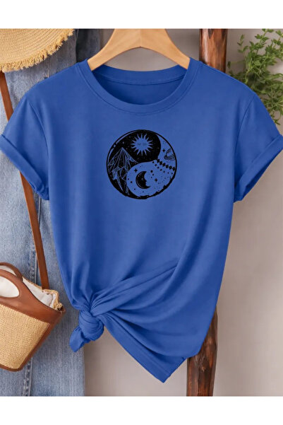 Pink Sky Premium Oversize T-Shirt 100% Βαμβάκι Unisex Άνετη Εφαρμογή Τάση Νέα...