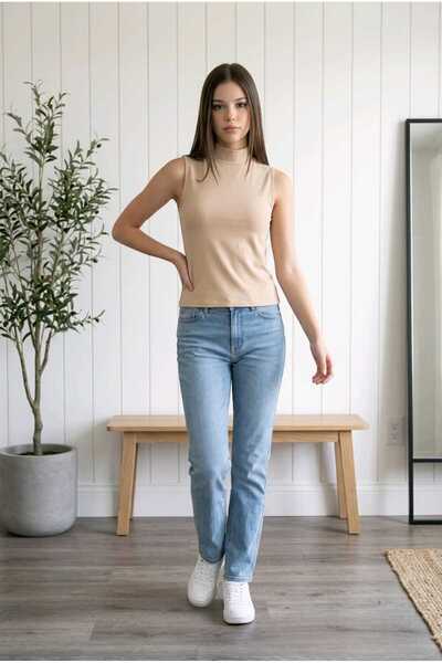 LİRONA LIRONA-Γυναικεία Αμάνικη Μπλούζα με Μισό Ζιβάγκο Modal